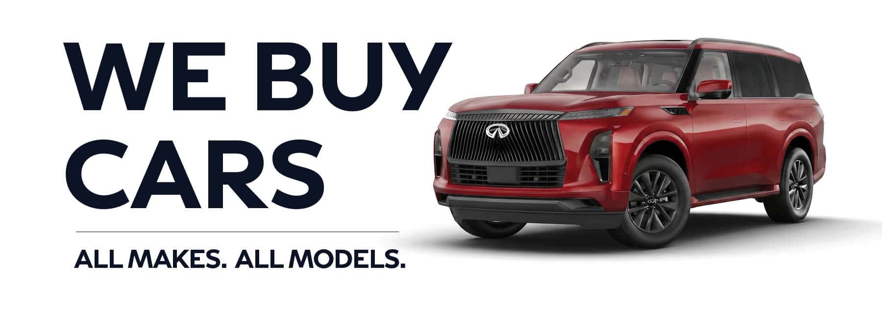We Buy Cars at Kelly INFINITI Web Banner