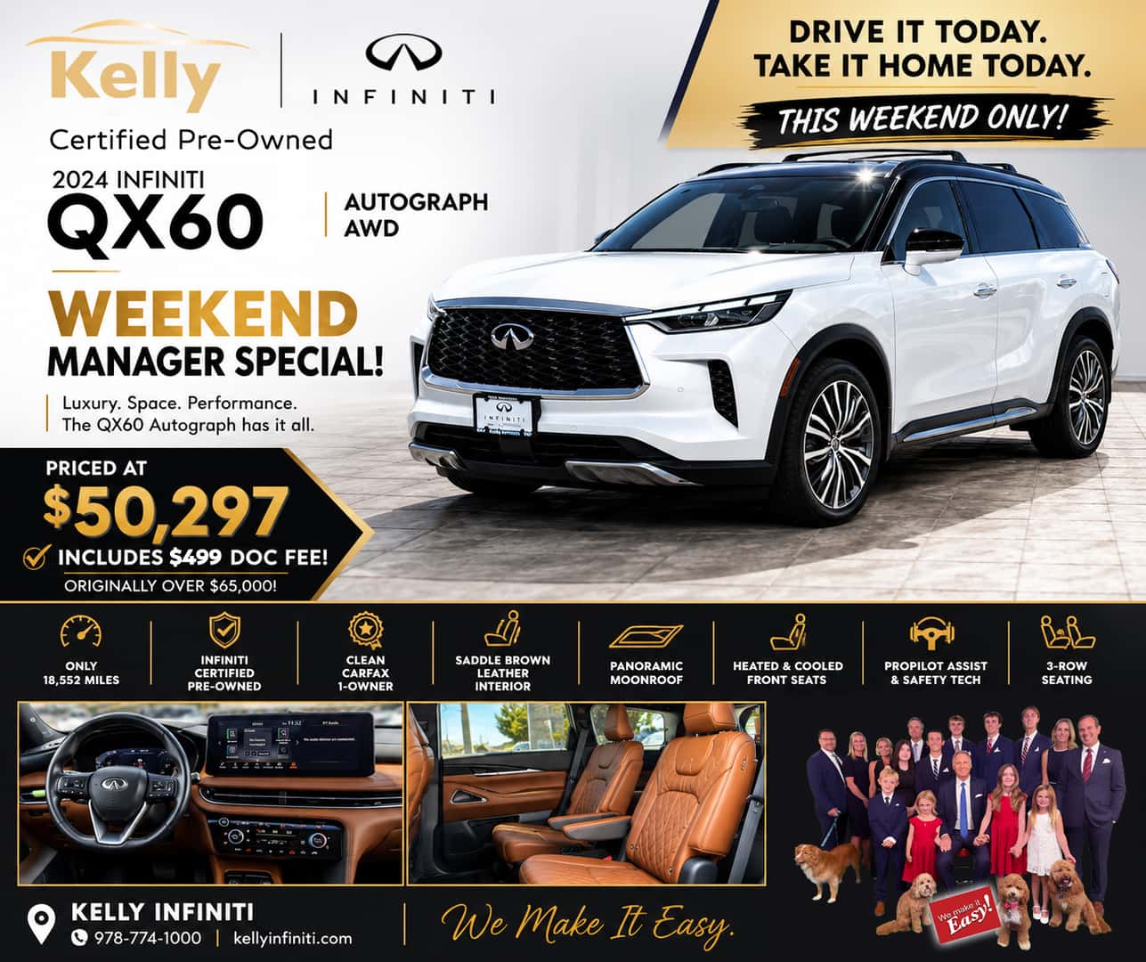 Click to Shop This QX60 Now 2024 INFINITI QX60 Autograph Pre-Owned Special at Kelly INFINITI