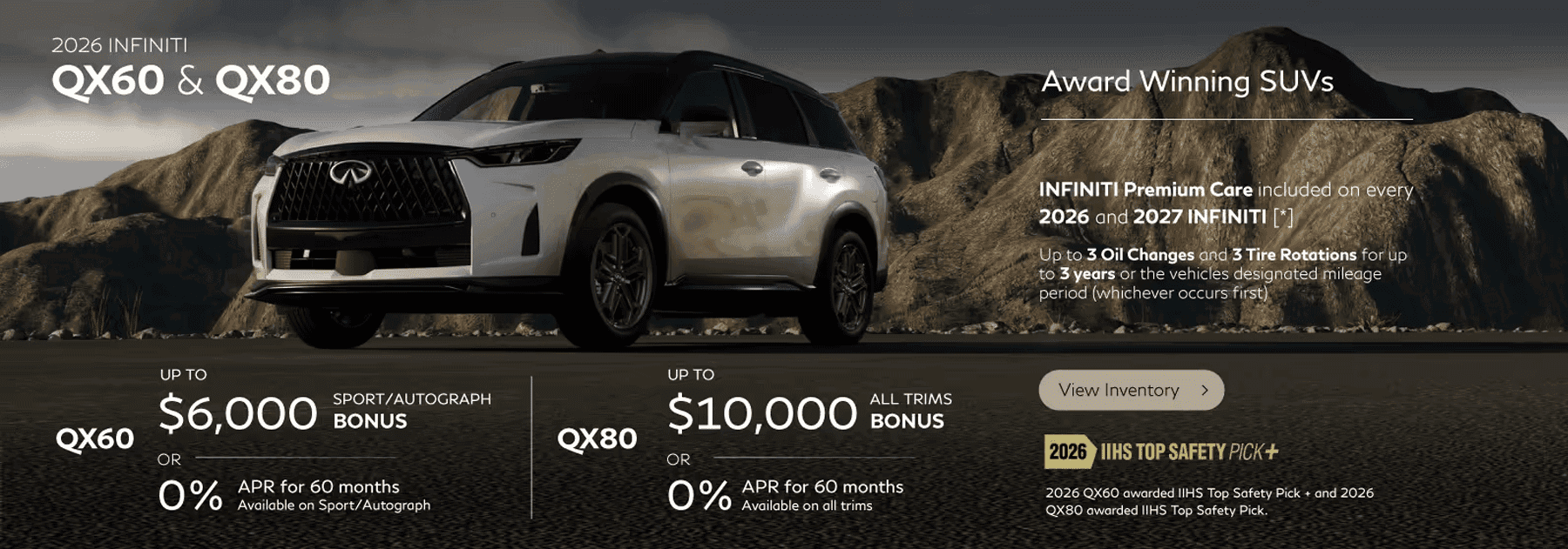 Premium INFINITI Care on New QX60 and QX80 Models at Kelly INFINITI