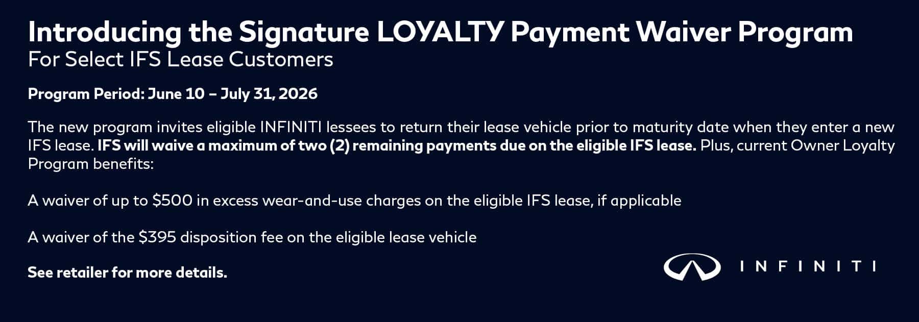 Kelly INFINITI Signature LOYALTY Program Web Banner