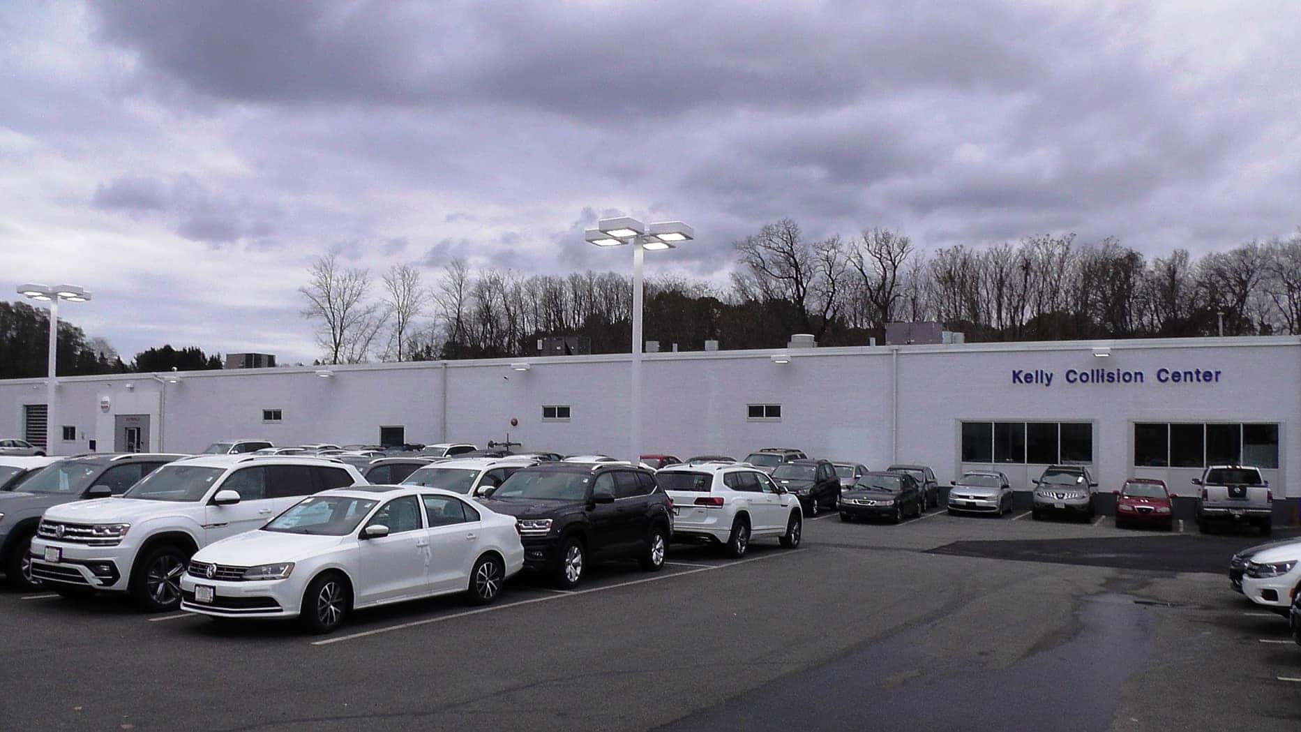 Exterior of the Kelly Automotive Collision Center in Danvers Massachusetts