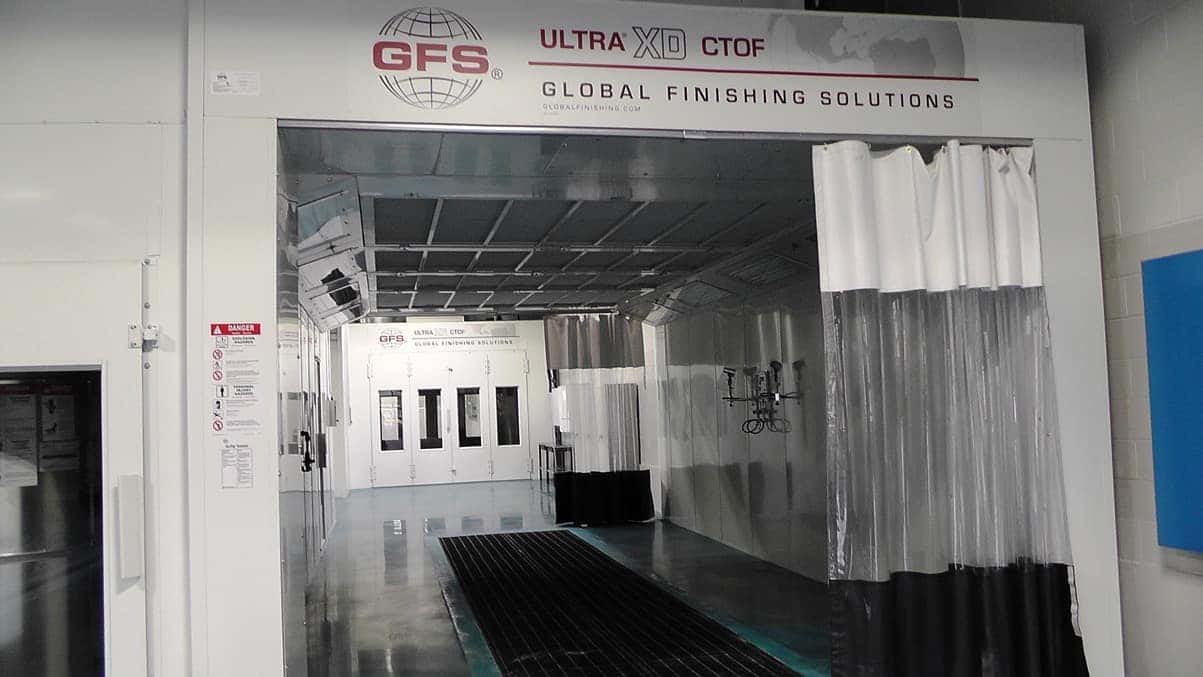 GFS vehicle preparation area at the Kelly Automotive Collision Center