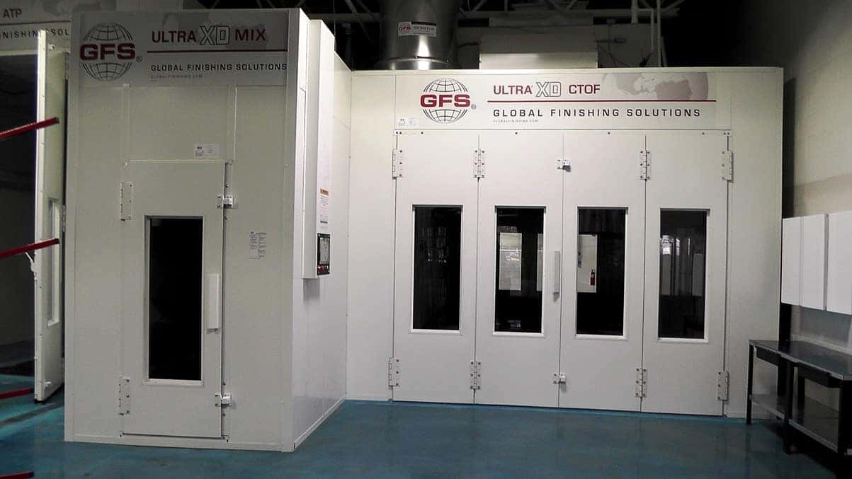 GFS Ultra XD paint booth at the Kelly Automotive Collision Center