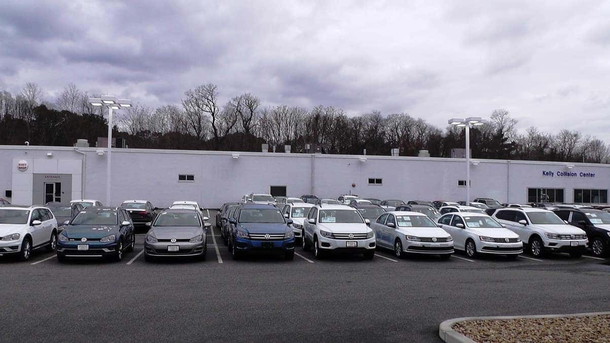 Exterior of the Kelly Automotive Collision Center in Danvers Massachusetts