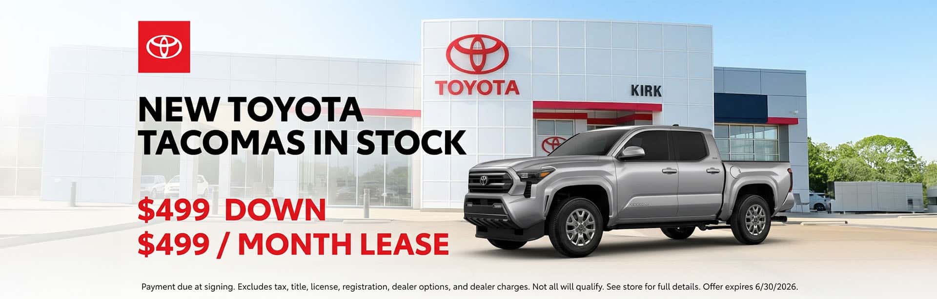 June 2026 Tacoma Lease Banner