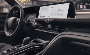2024 Toyota Crown Platinum interior shown in Black leather trim near Metairie