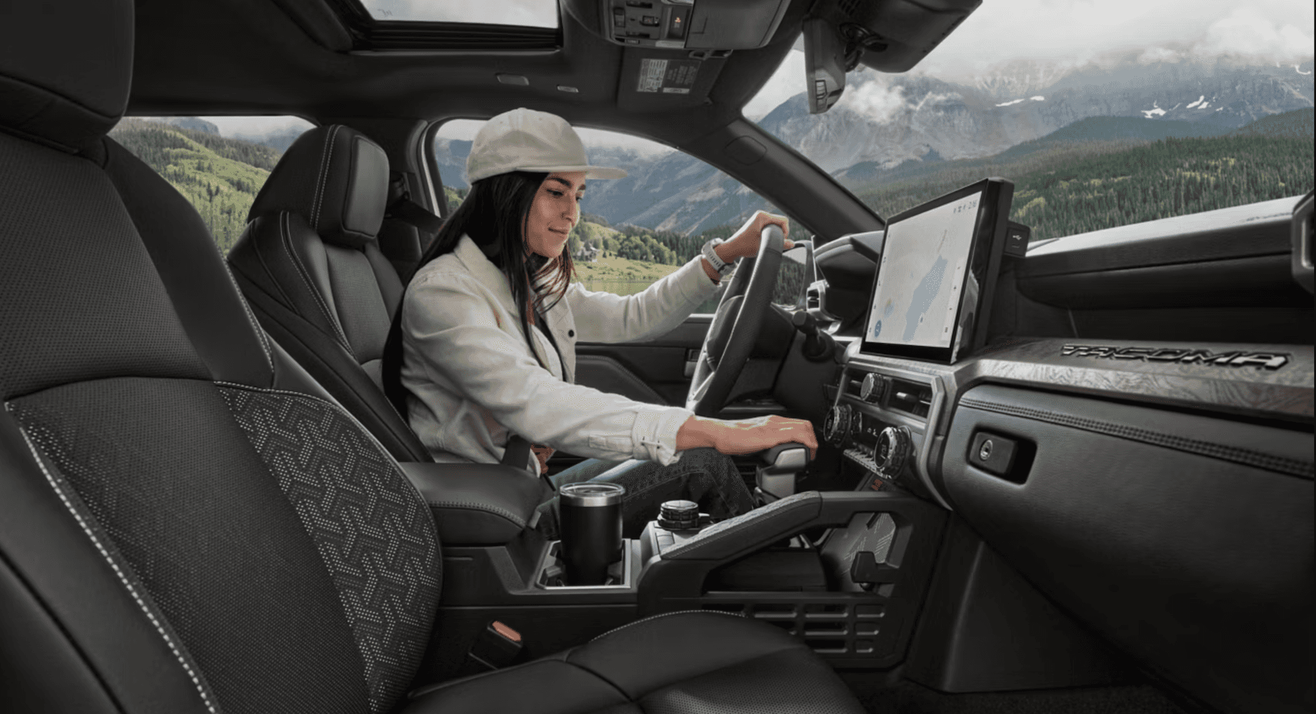 2026 Toyota Tacoma Limited interior shown in available Black SofTex® trim for sale near Kenner