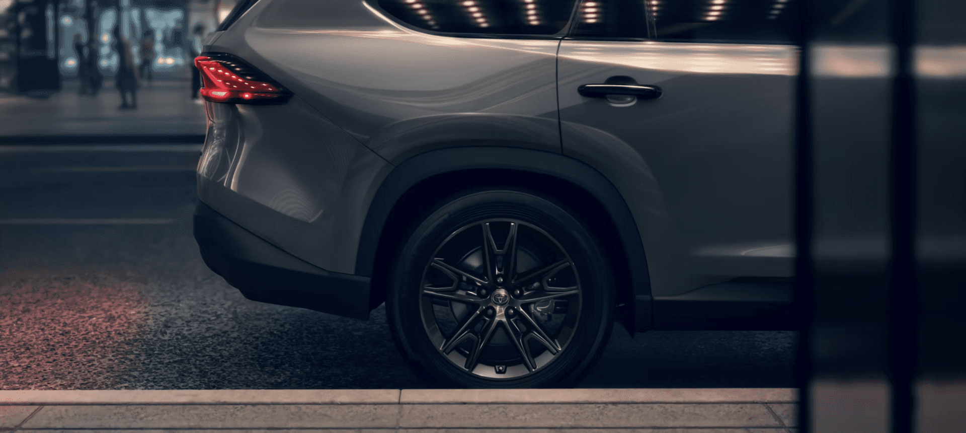Wheel of new gray 2026 Toyota Grand Highlander for sale near New Orleans