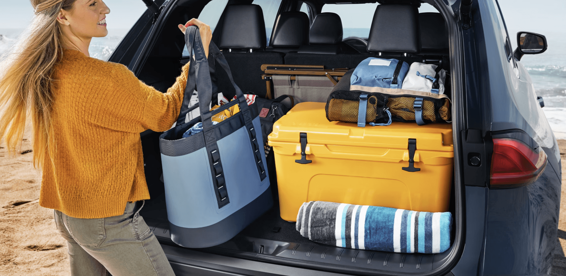 Trunk of new 2026 Toyota Grand Highlander for sale near Kenner