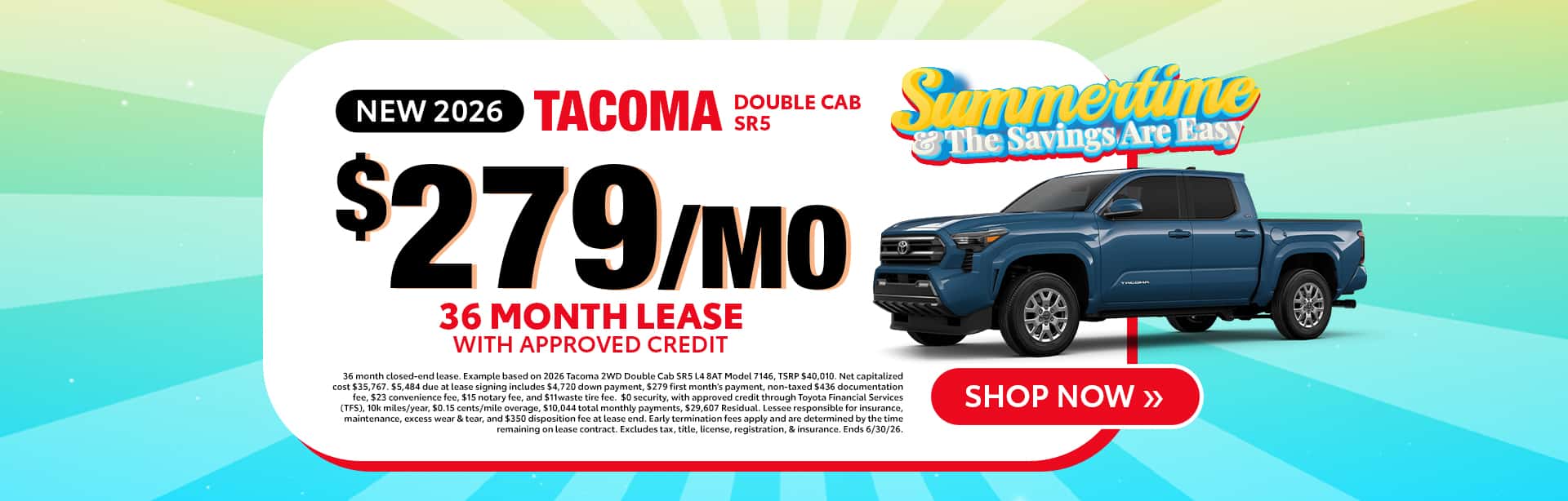 New 2026 Tacoma Double Cab SR5