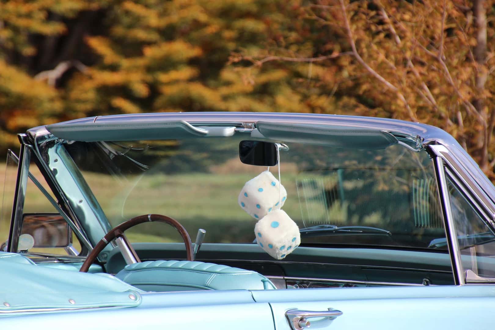 Why did fuzzy dice become popular in cars?