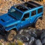 Blue Jeep Wrangler