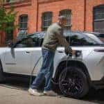Jeep Wagoneer S being charged