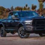 Ram 2500 parked in the dirt