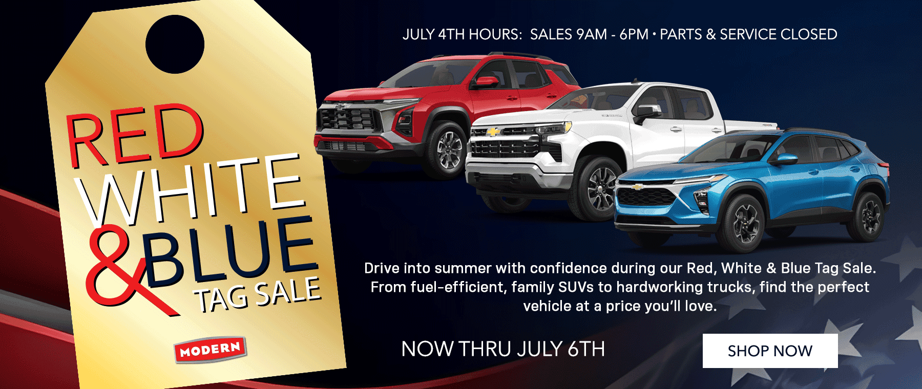 Red, White, & Blue Tag Sale