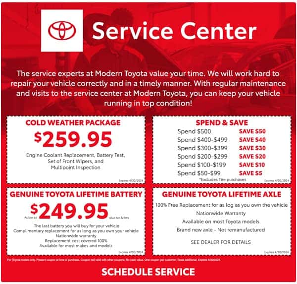 Specials at Modern Toyota | Modern Toyota of Boone