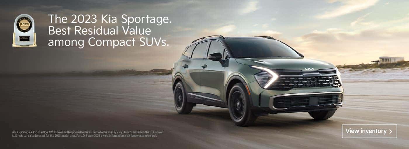 The 2023 Kia Sportage. Best Residual Value among Compact SUVs.