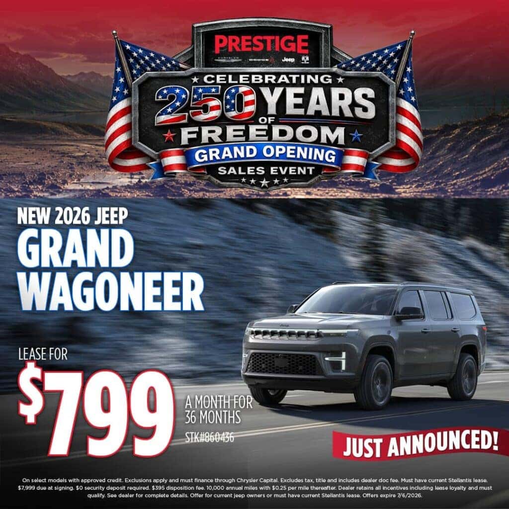 New 2026 Jeep Grand Wagoneer Lease $799 Per Mo 36 Mos.