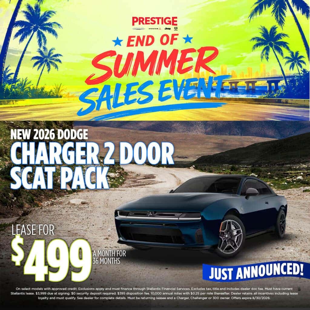 New 2026 Dodge Charger 2dr SCAT PACK Lease $499 Per Mo 36 Mos.