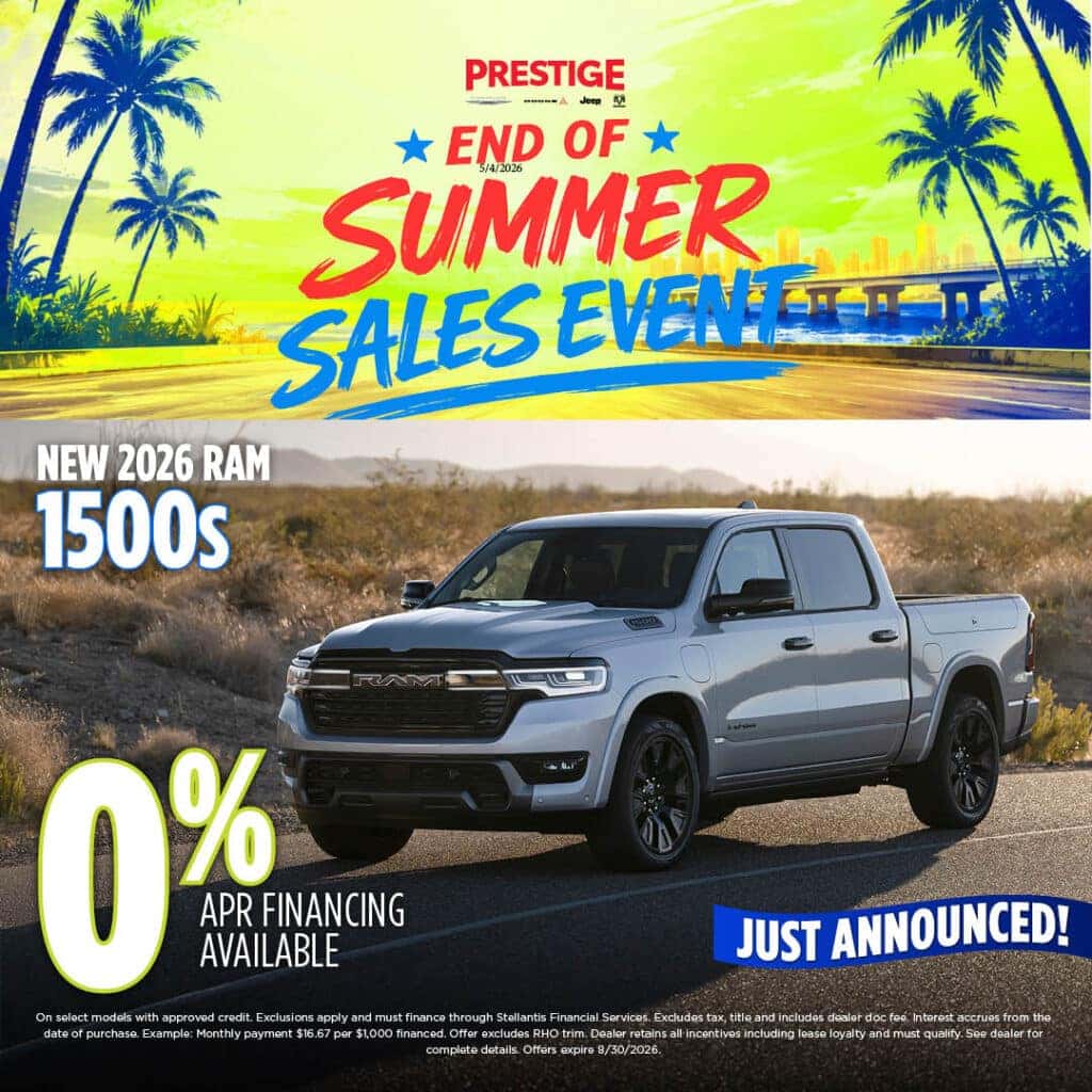New 2026 RAM 1500'S 0% APR FINANCING AVAILABLE