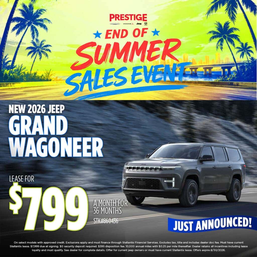 New 2026 Jeep Grand Wagoneer Lease $799 Per Mo 36 Mos.
