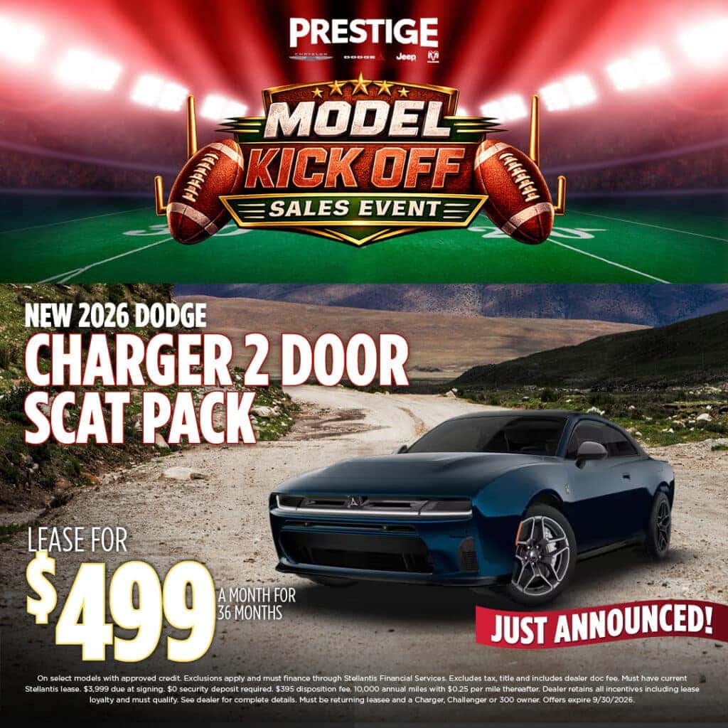 New 2026 Dodge Charger 2dr SCAT PACK Lease $499 Per Mo 36 Mos.