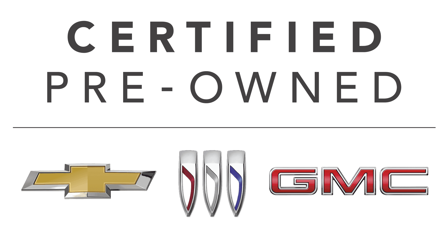 Buick GMC logo with a Certified Pre Owned Text