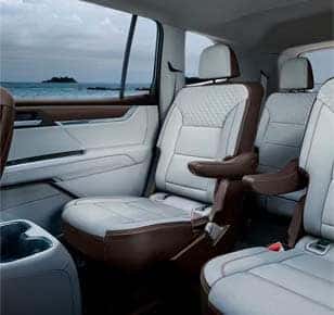 three rows of spacious seating