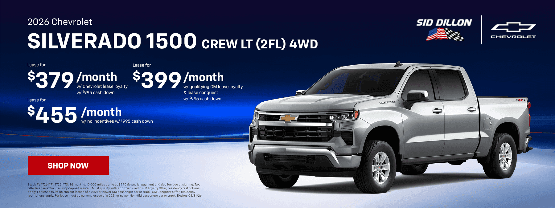 2026 SILVERADO 1500 CREW LT (2FL) 4WD