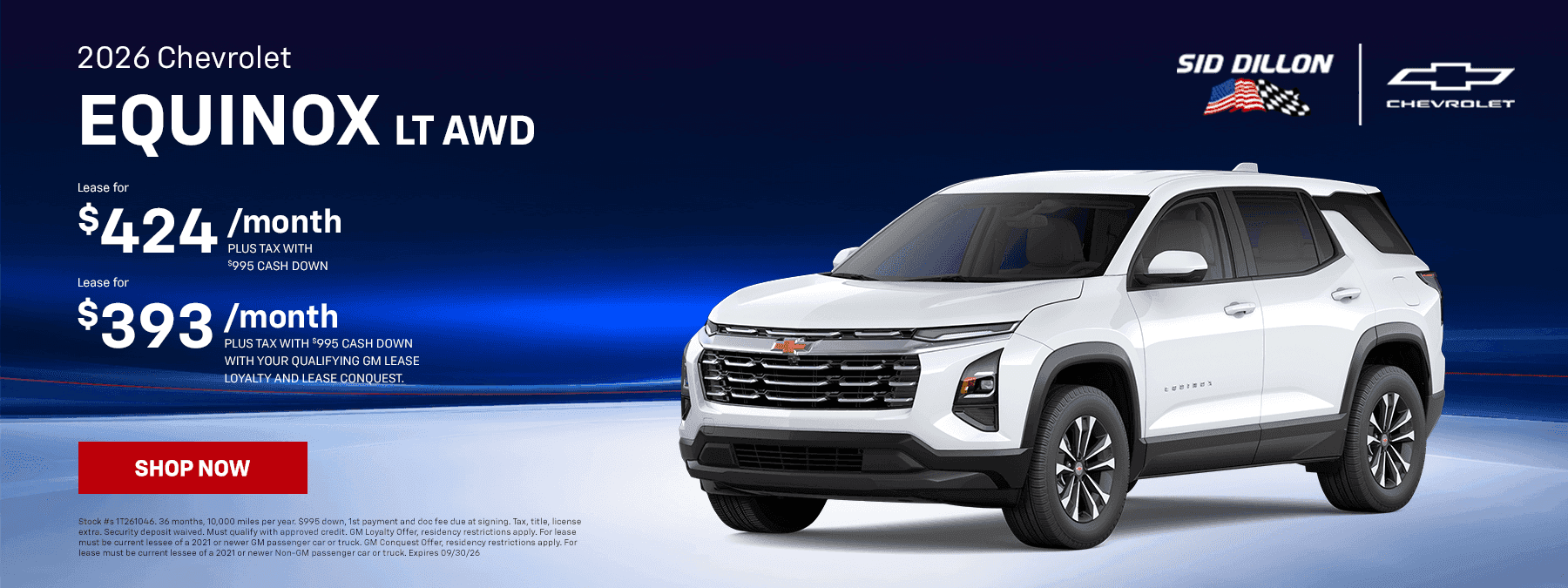 2026 CHEVY EQUINOX LT AWD DEALER DEMO