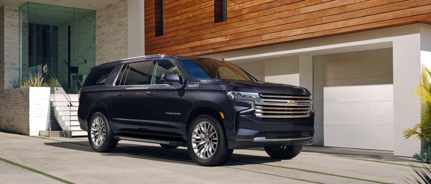 2024 Chevy Suburban Exterior In Front Of Apartment
