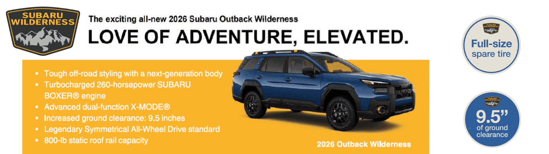 2026 subaru outback wilderness