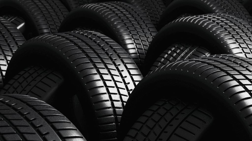 Several vehicle tires
