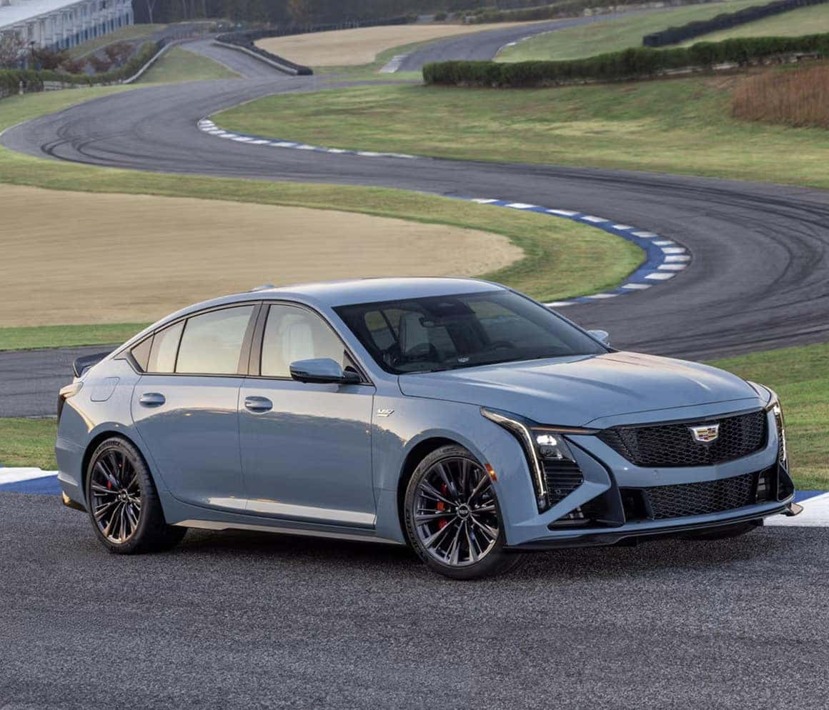 2026 Cadillac CT5 parked on a racetrack