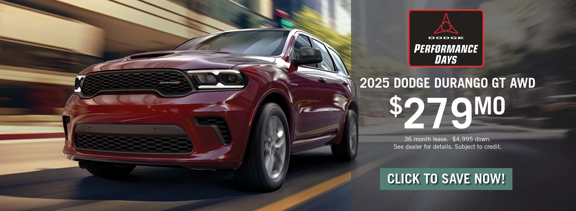 2025 Dodge Durango April 2025 Special Banner