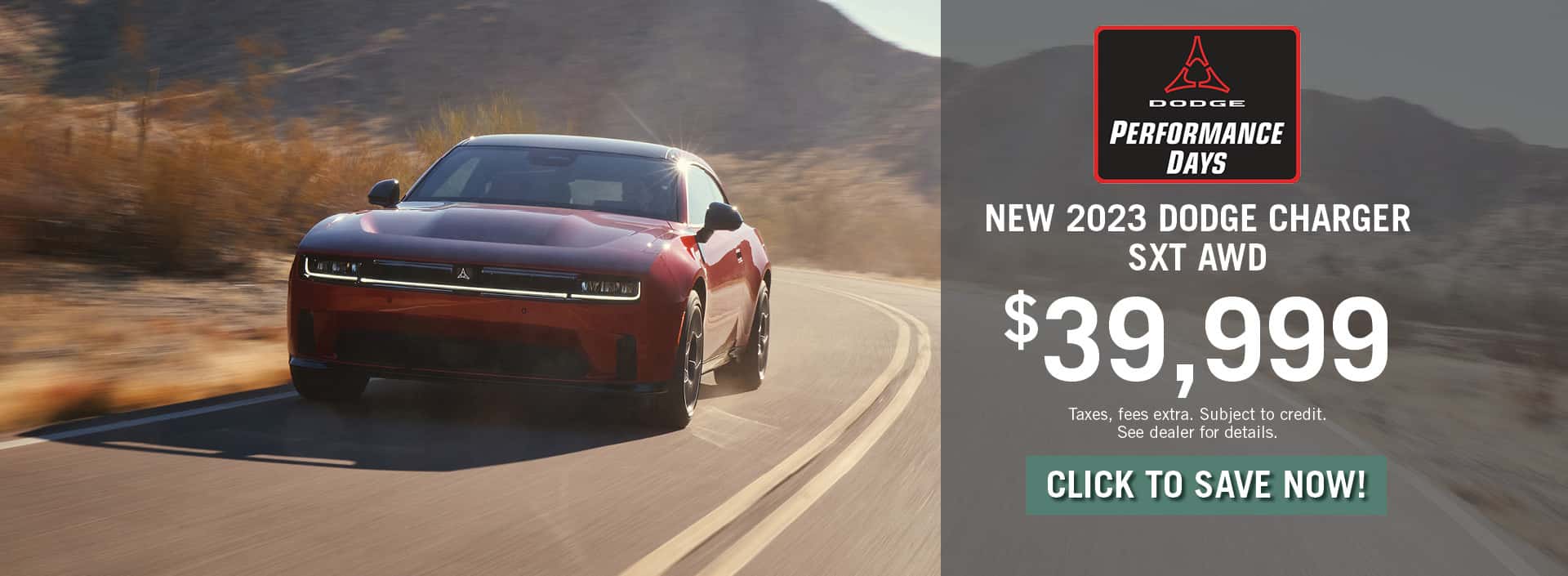 2023 Dodge Charger March 2025 Special Banner
