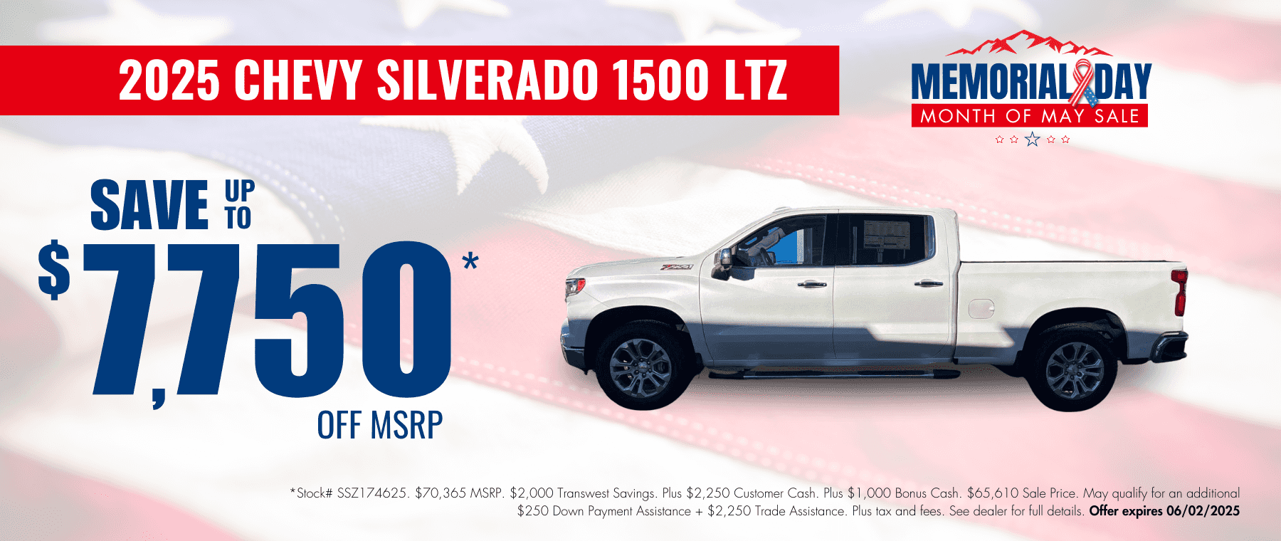 5-7-25_Transwest-Sterling-2025-Chevy-Silverado-1500-LTZ-Memorial-Day-Website-Banner–2-