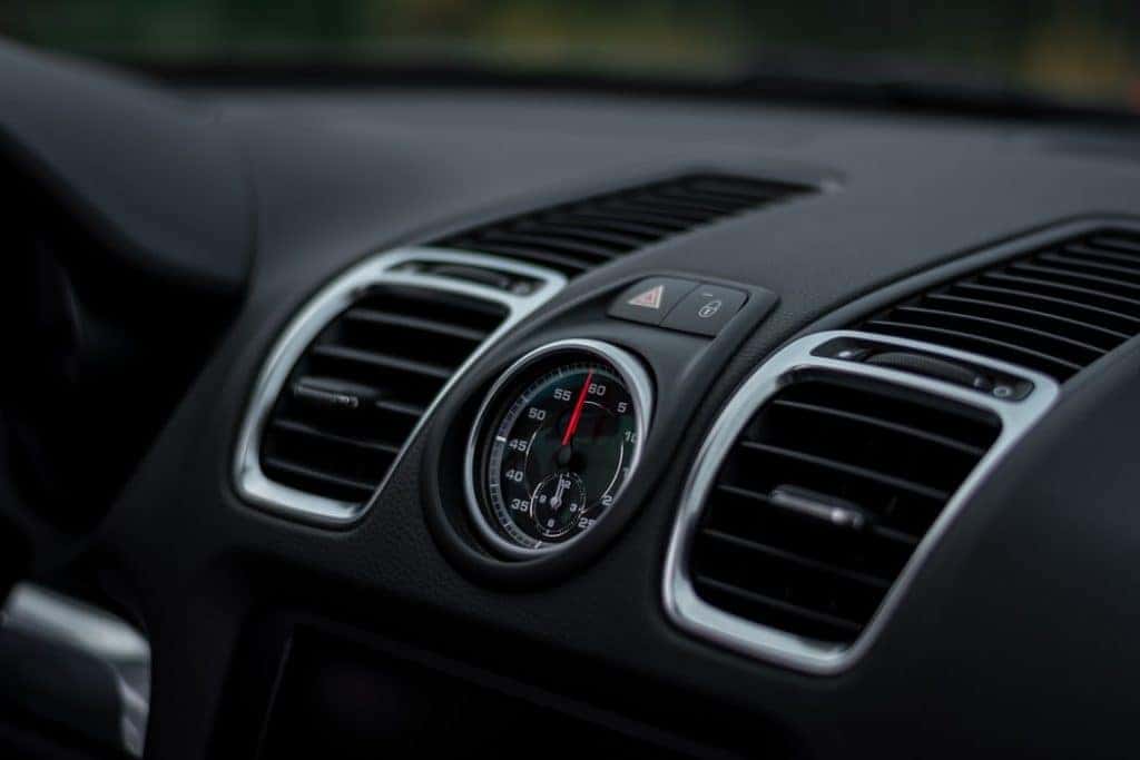 the air vents in the interior of a new car