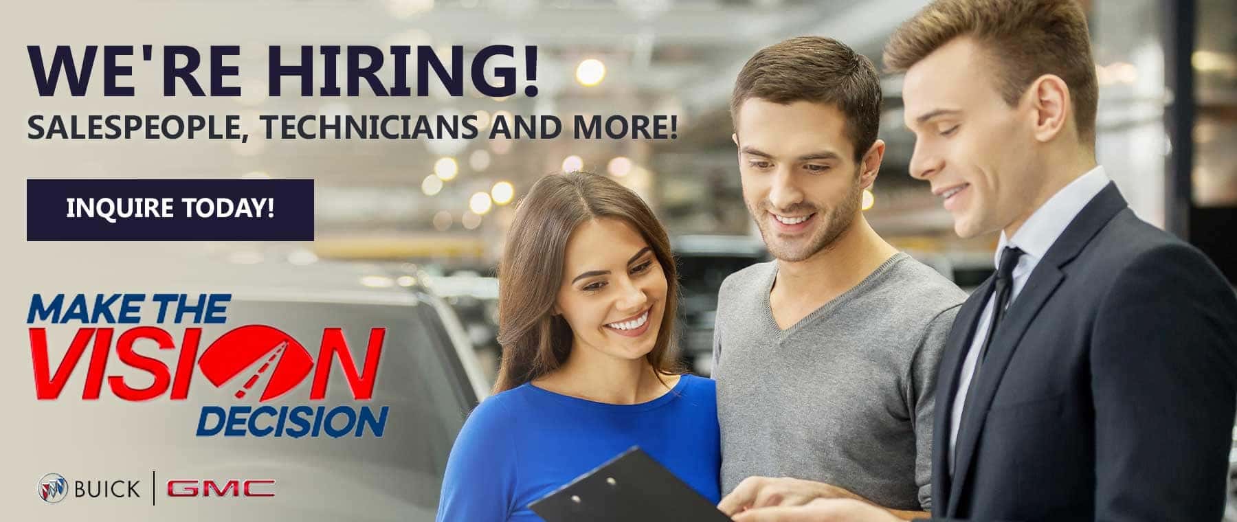 Carreers at Vision Buick GMC