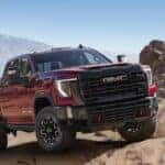 Red GMC Sierra 2500HD Orange Rocks