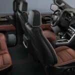 Brown Leather Seats Black Interior Luxury Pickup Truck