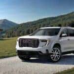 Glacier White Tricoat GMC Acadia Denali Ultimate 2026