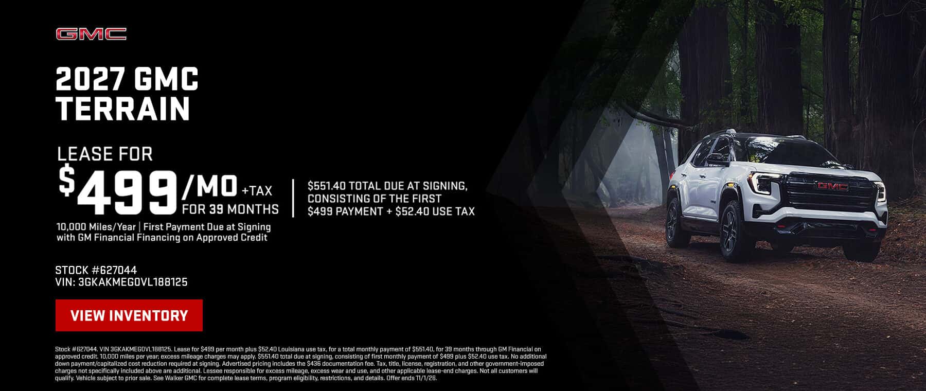October Terrain Offer