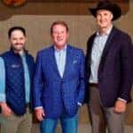 Larry Zinn, Executive General Manager of Warren Henry Auto Group; John Hennessey, Founder and CEO of Hennessey Performance; and Erik Day, Chief Financial Officer of Warren Henry Auto Group, during an exclusive private preview event hosted by Hennessey Performance at Hennessey Miami in North Miami, Florida. The western-themed gathering brought together clients, automotive enthusiasts, and members of the Hennessey team to celebrate automotive craftsmanship, engineering excellence, high-performance vehicles, and the South Florida automotive community.