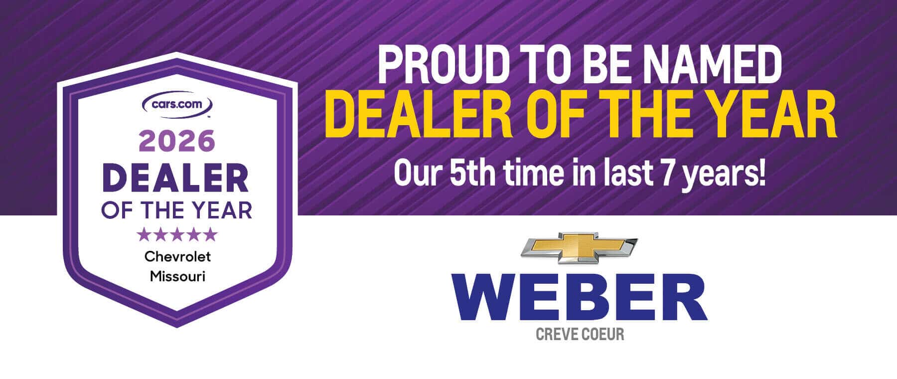 Cars.com Dealer of the Year Weber Chevrolet Creve Coeur