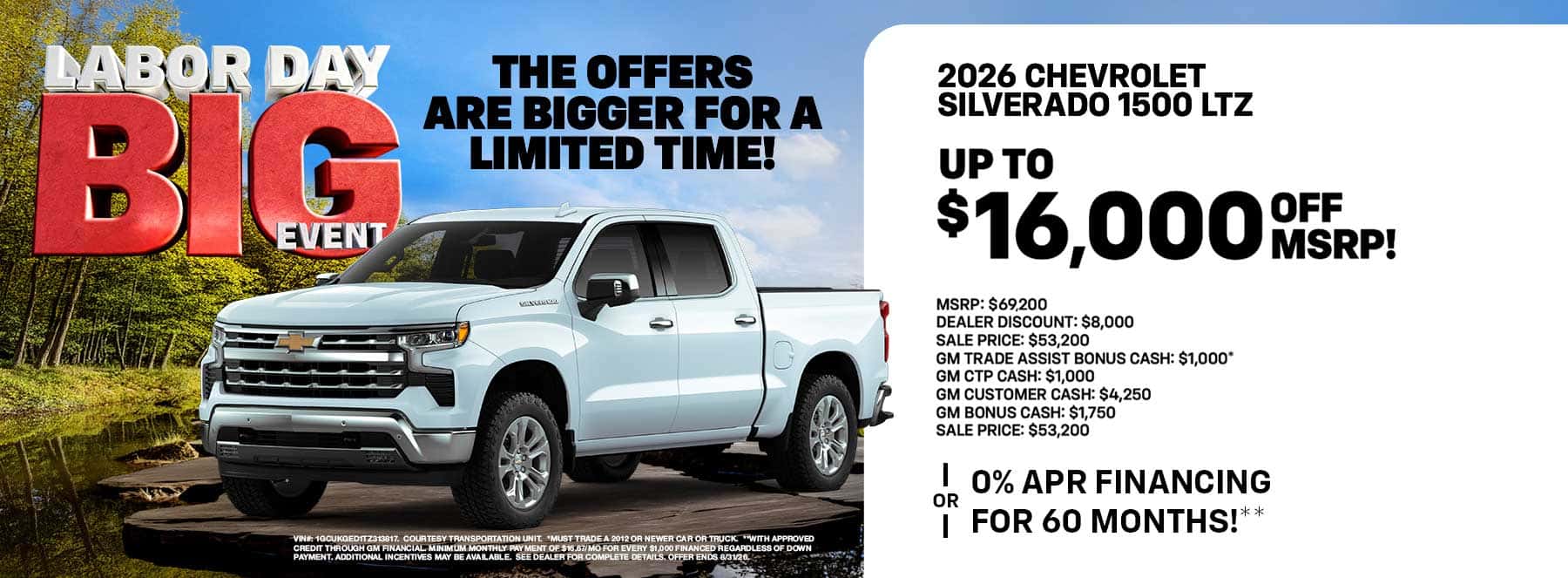 Silverado 1500 OR 0%