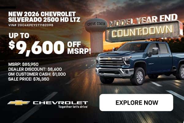 '26 Silverado 2500 HD - $9,600 Off MSRP!