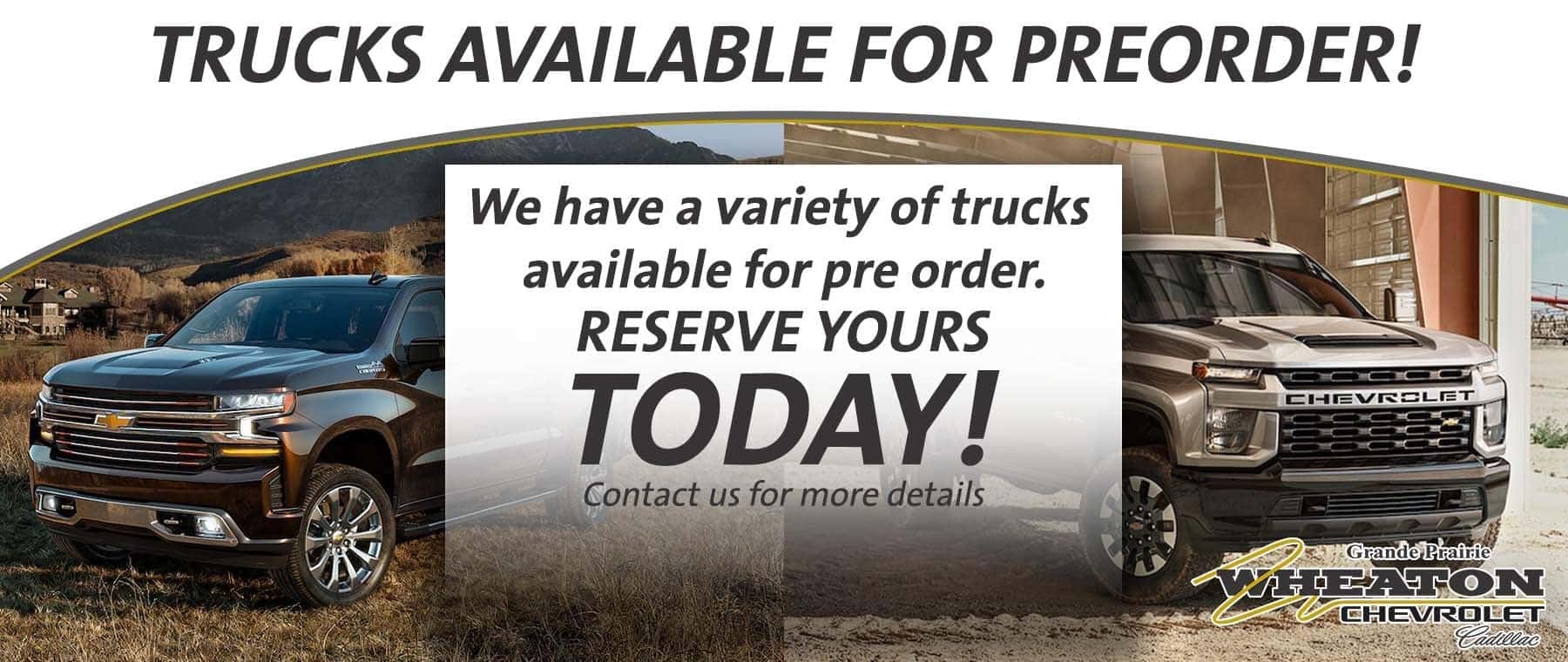 Preorder Trucks Updated